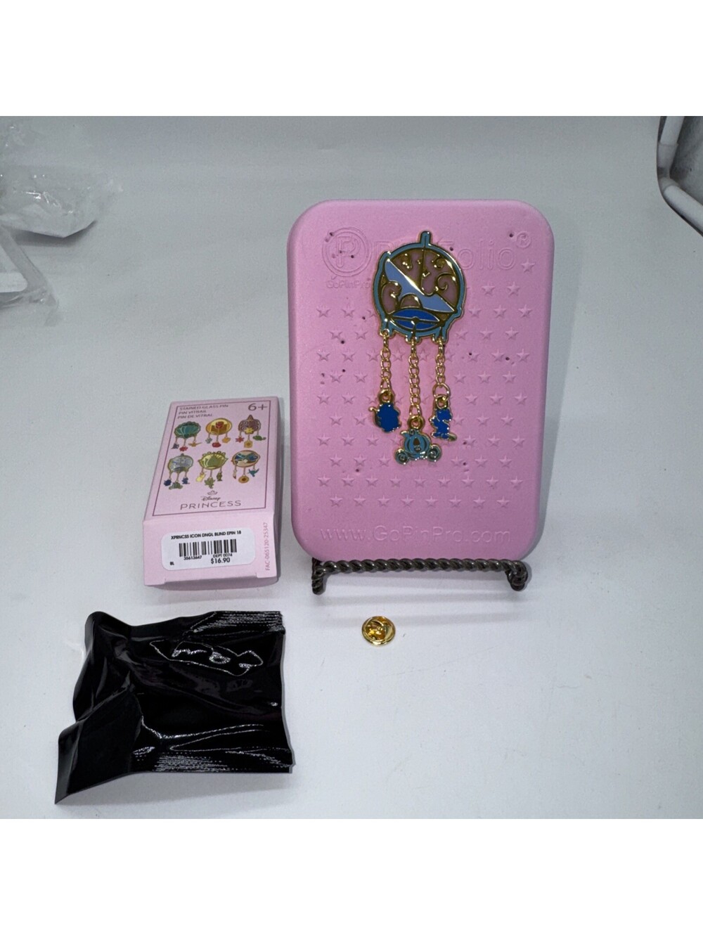 Loungefly Disney Stained Glass Dangling Charms Pin Cinderella
